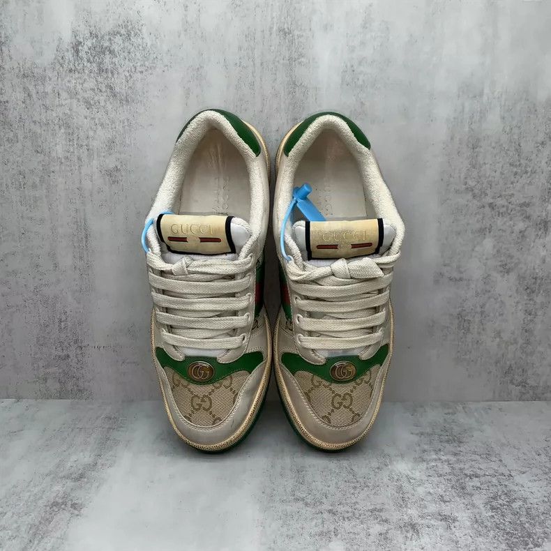 Gucci Gucci Green-Striped Sneakers Size 35.5 Size US 6 / IT 36 - 6 Thumbnail