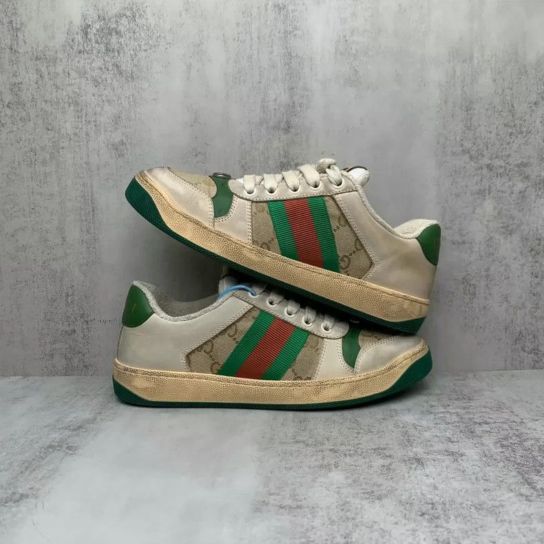 Gucci Gucci Green-Striped Sneakers Size 35.5 Size US 6 / IT 36 - 2 Thumbnail