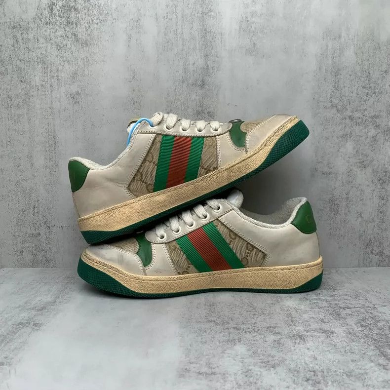 Gucci Gucci Green-Striped Sneakers Size 35.5 Size US 6 / IT 36 - 3 Thumbnail