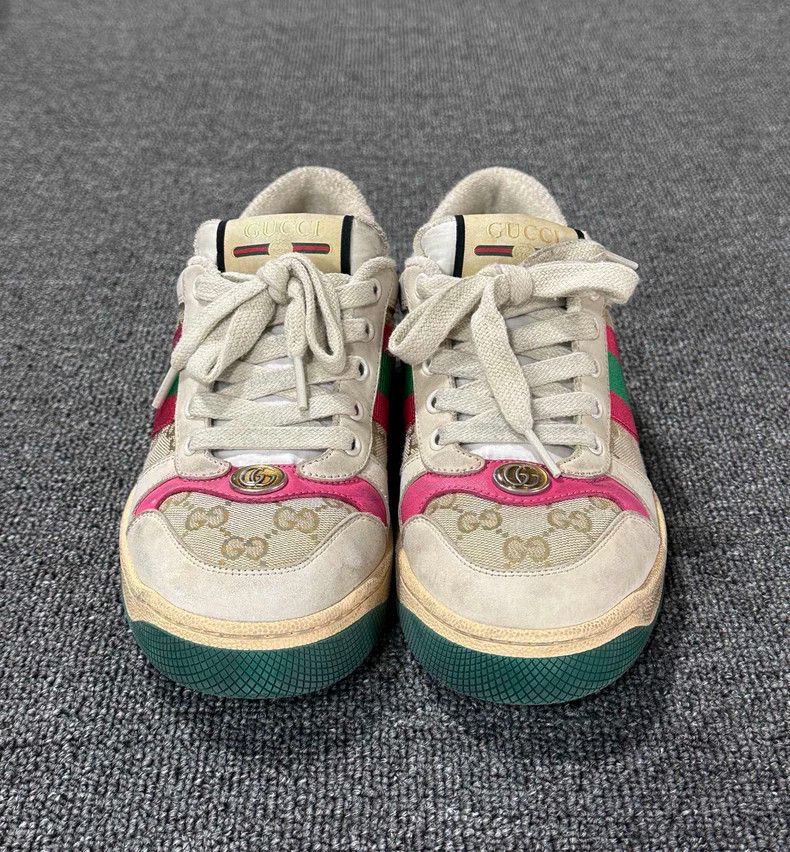 Gucci Pink Dirty Shoes GUCCI Sneakers Size US 8 / IT 38 - 4 Thumbnail
