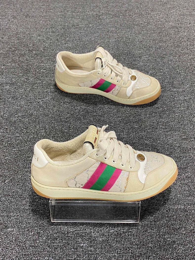 Gucci Gucci White and Pink Dirty Sneakers Size US 6 / IT 36 - 3 Thumbnail