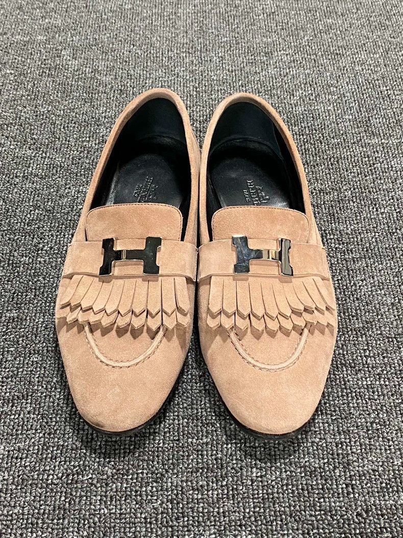 Hermes Hermes Fringed Suede Mules Loafers Size US 6 / IT 36 - 4 Thumbnail