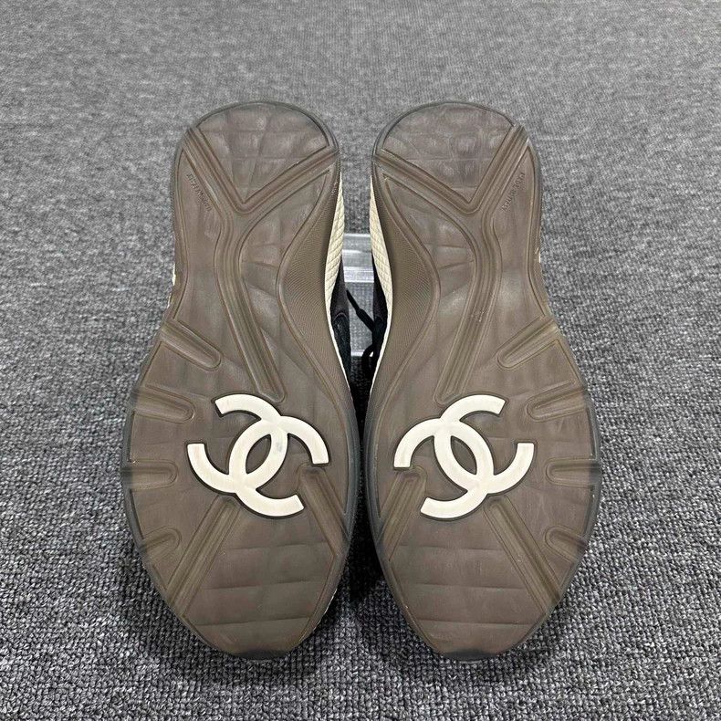 Chanel Chanel Black Gray Sport Sneakers Size US 7 / IT 37 - 6 Thumbnail