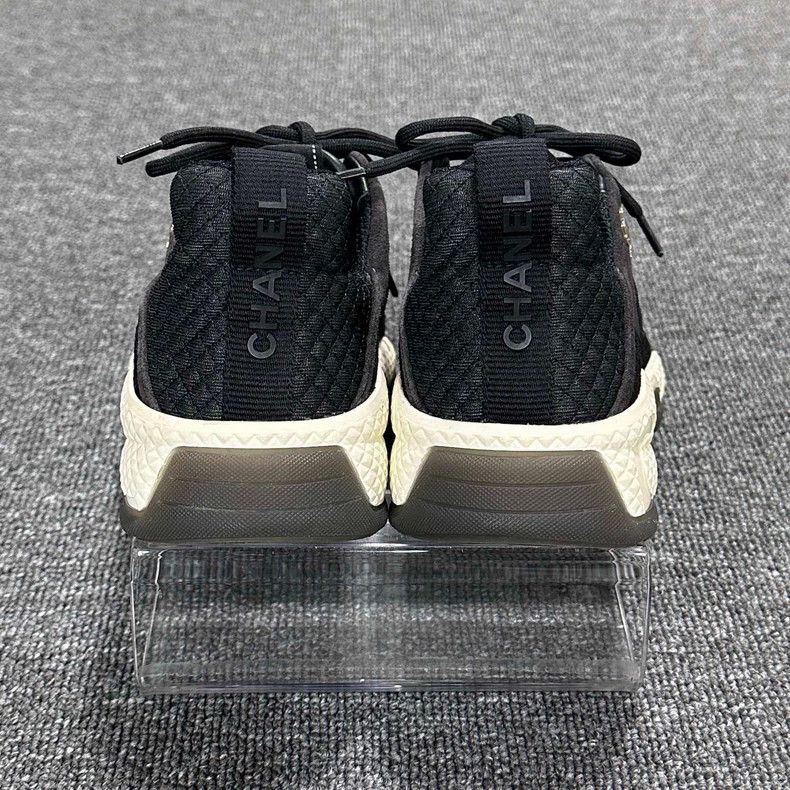 Chanel Chanel Black Gray Sport Sneakers Size US 7 / IT 37 - 5 Thumbnail