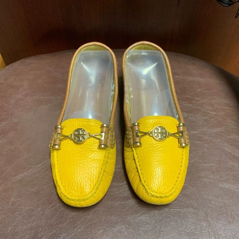 Tory Burch Tory Burch Yellow Flat Loafers Size 37 Size US 7 / IT 37 - 2 Thumbnail