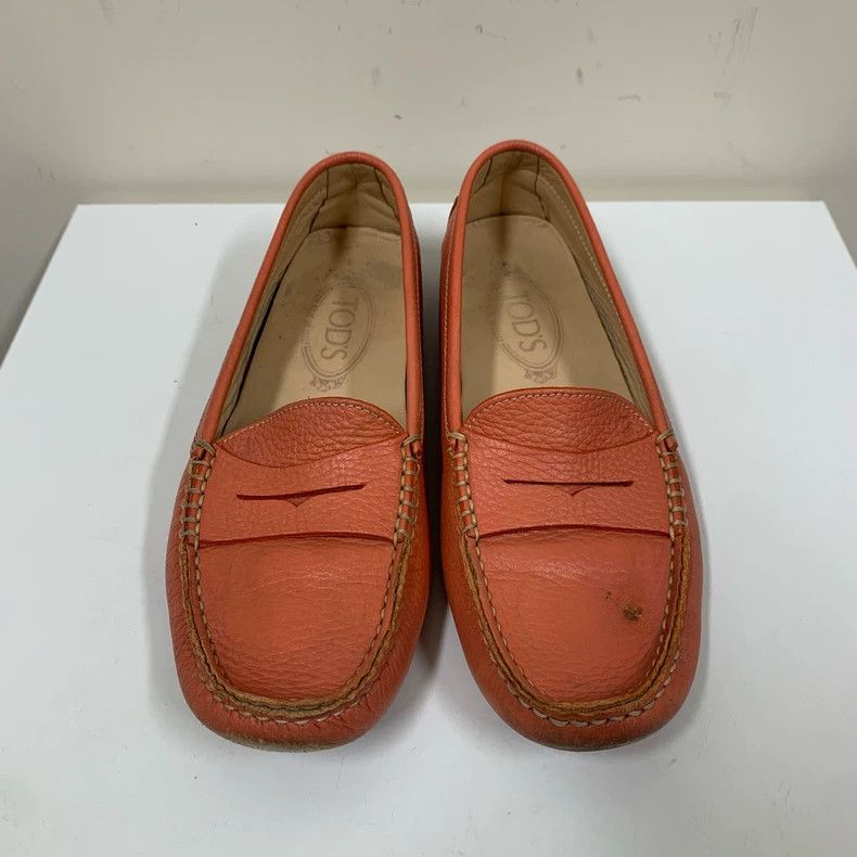 Tod's Orange Tod's Moccasin Shoes Size 38 Size US 7 / IT 37 - 2 Thumbnail