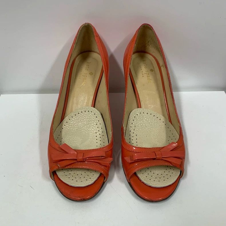 Jimmy Choo Kate Spade Red Patent Leather Women's Heels Size US 7 / IT 37 - 5 Thumbnail