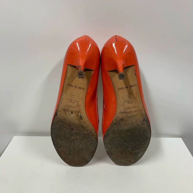 Jimmy Choo Kate Spade Red Patent Leather Women's Heels Size US 7 / IT 37 - 7 Thumbnail