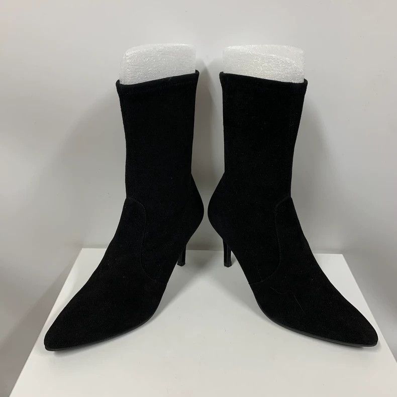 Stuart Weitzman Stuart Weitzman Black Suede High Heels Size US 7 / IT 37 - 4 Thumbnail