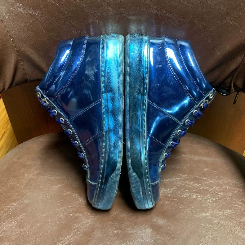 Jimmy Choo Jimmy Choo Metallic Blue Casual Sneakers Size 36.5 Size US 6 / IT 36 - 4 Thumbnail