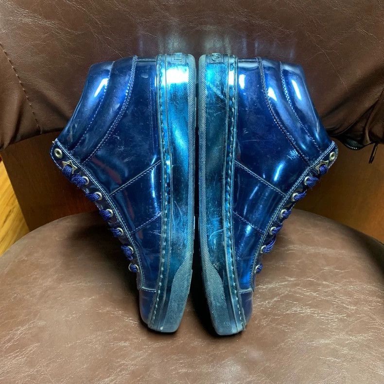 Jimmy Choo Jimmy Choo Metallic Blue Casual Sneakers Size 36.5 Size US 6 / IT 36 - 5 Thumbnail