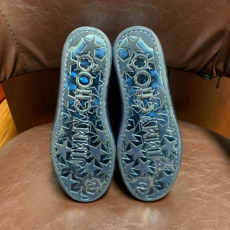 Jimmy Choo Jimmy Choo Metallic Blue Casual Sneakers Size 36.5 Size US 6 / IT 36 - 7 Thumbnail