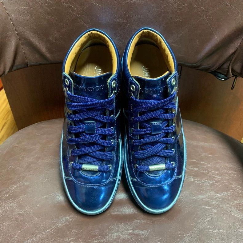Jimmy Choo Jimmy Choo Metallic Blue Casual Sneakers Size 36.5 Size US 6 / IT 36 - 3 Thumbnail