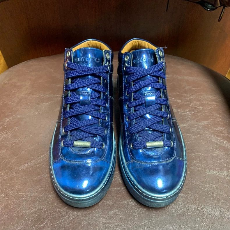 Jimmy Choo Jimmy Choo Metallic Blue Casual Sneakers Size 36.5 Size US 6 / IT 36 - 2 Thumbnail