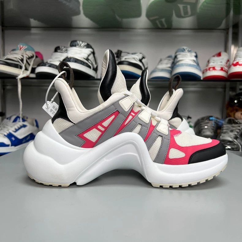 Louis Vuitton Stylish White and Red LV Dad Sneakers Size US 6 / IT 36 - 3 Thumbnail