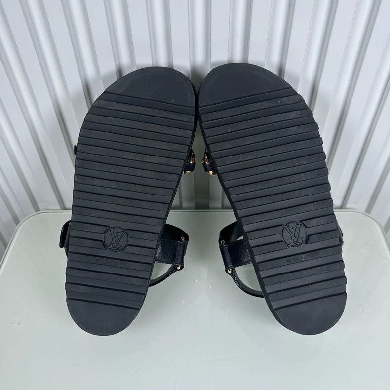 Louis Vuitton Louis Vuitton Black Chain Slide Sandals Size 37 Size US 6 / IT 36 - 4 Thumbnail