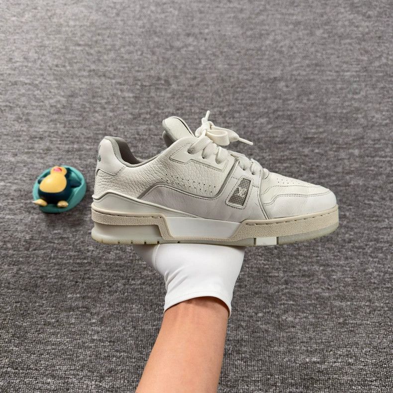 Louis Vuitton LV Trainer White Cement Sneakers Size US 10 / EU 43 - 8 Thumbnail