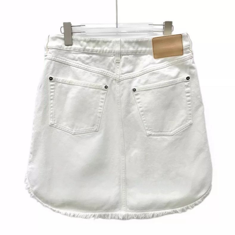 Louis Vuitton Louis Vuitton White Fringed Casual Skirt Size 42" / US 20 - 2 Thumbnail