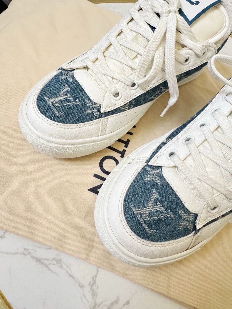 Louis Vuitton Louis Vuitton Denim Sneakers Size 36.5 Size US 6 / IT 36 - 2 Thumbnail