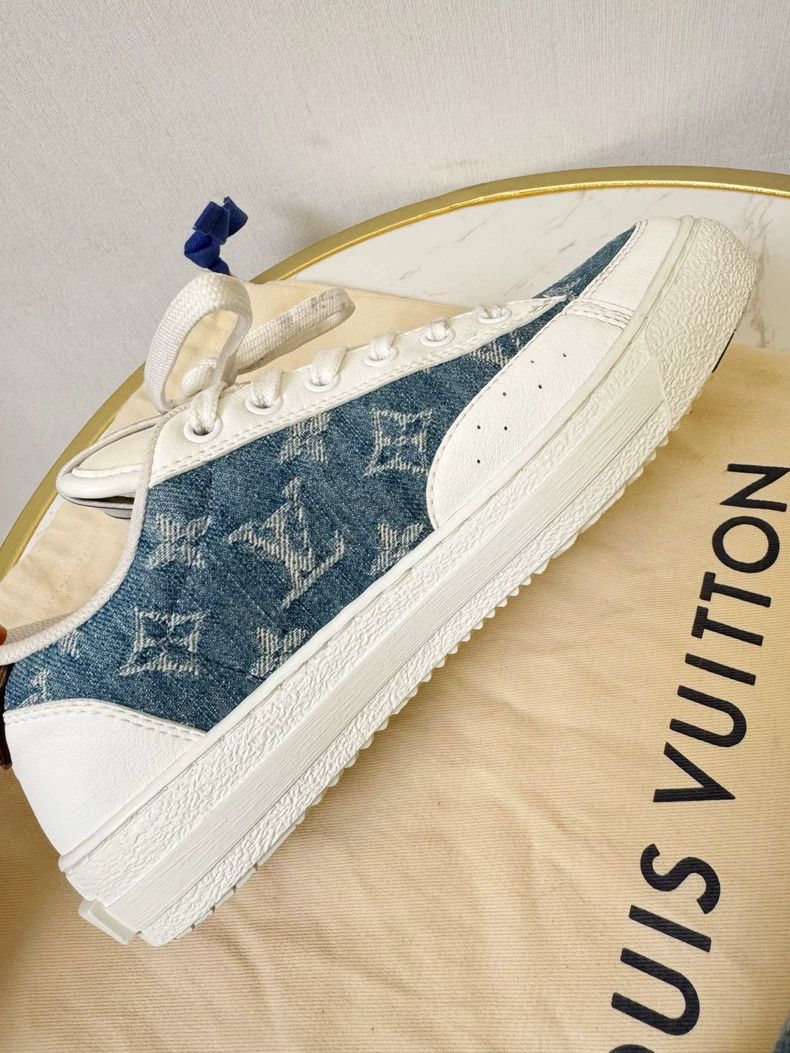 Louis Vuitton Louis Vuitton Denim Sneakers Size 36.5 Size US 6 / IT 36 - 4 Thumbnail