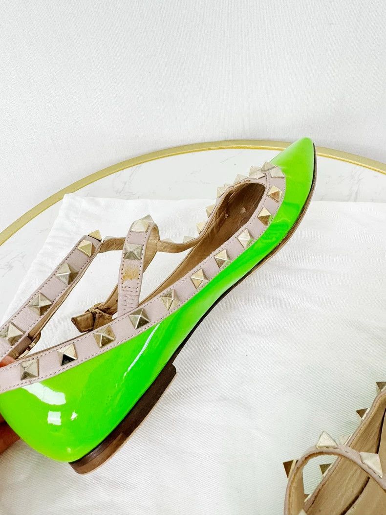Valentino Valentino Studded Green Heels Size 36.5 Size US 6 / IT 36 - 5 Thumbnail