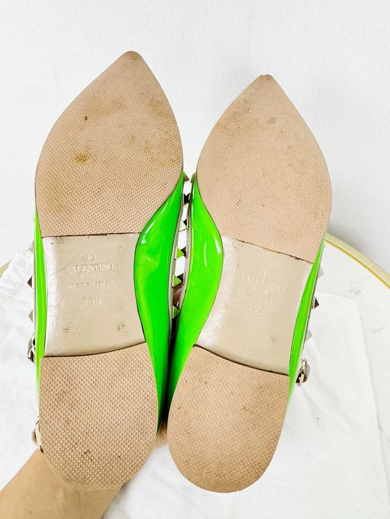 Valentino Valentino Studded Green Heels Size 36.5 Size US 6 / IT 36 - 7 Thumbnail