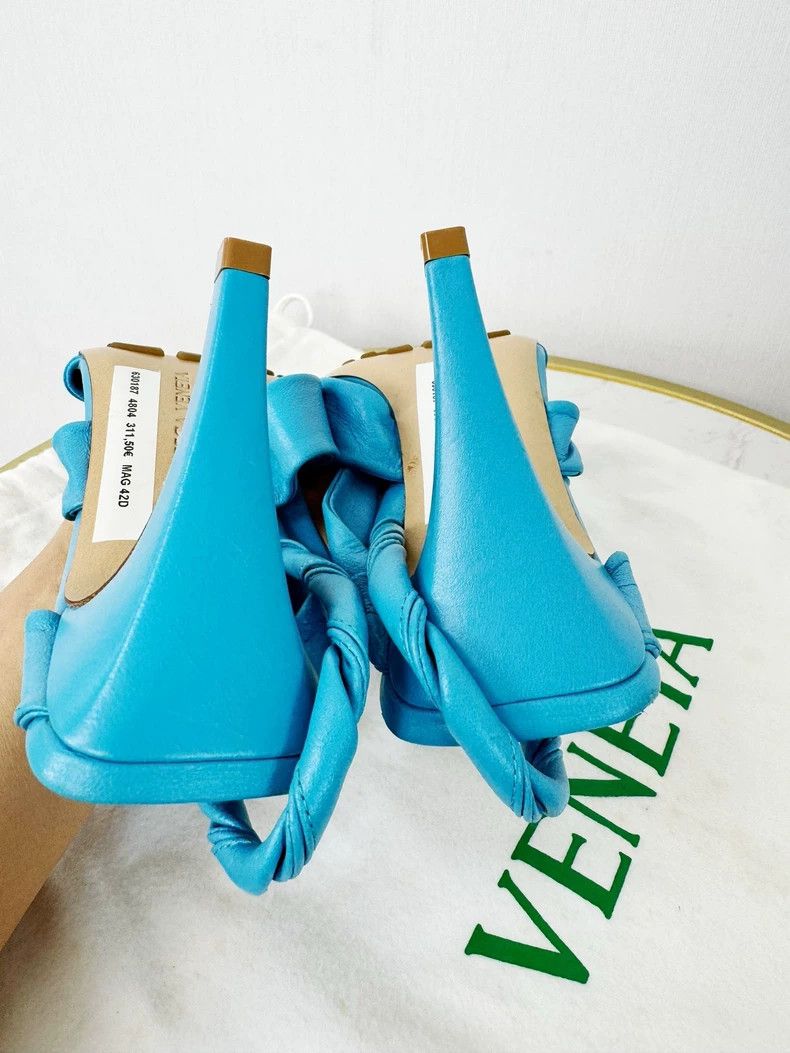 Bottega Veneta Bottega Veneta New Heeled Sandals in Blue Size US 5 / IT 35 - 5 Thumbnail