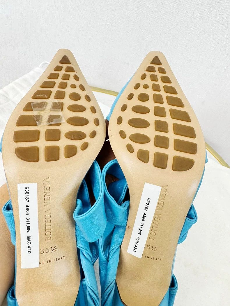 Bottega Veneta Bottega Veneta New Heeled Sandals in Blue Size US 5 / IT 35 - 6 Thumbnail