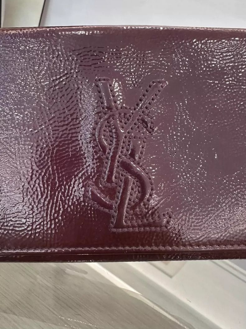 Yves Saint Laurent YSL Classic Burgundy Wallet with Logo Size ONE SIZE - 3 Thumbnail