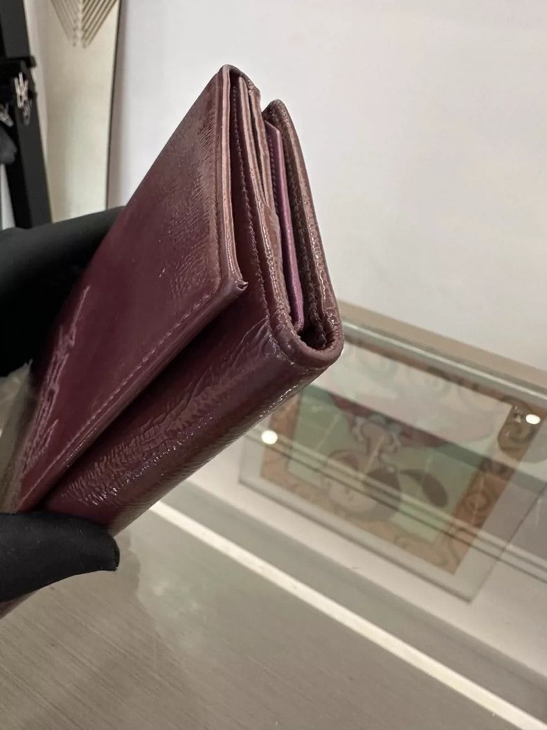 Yves Saint Laurent YSL Classic Burgundy Wallet with Logo Size ONE SIZE - 6 Thumbnail