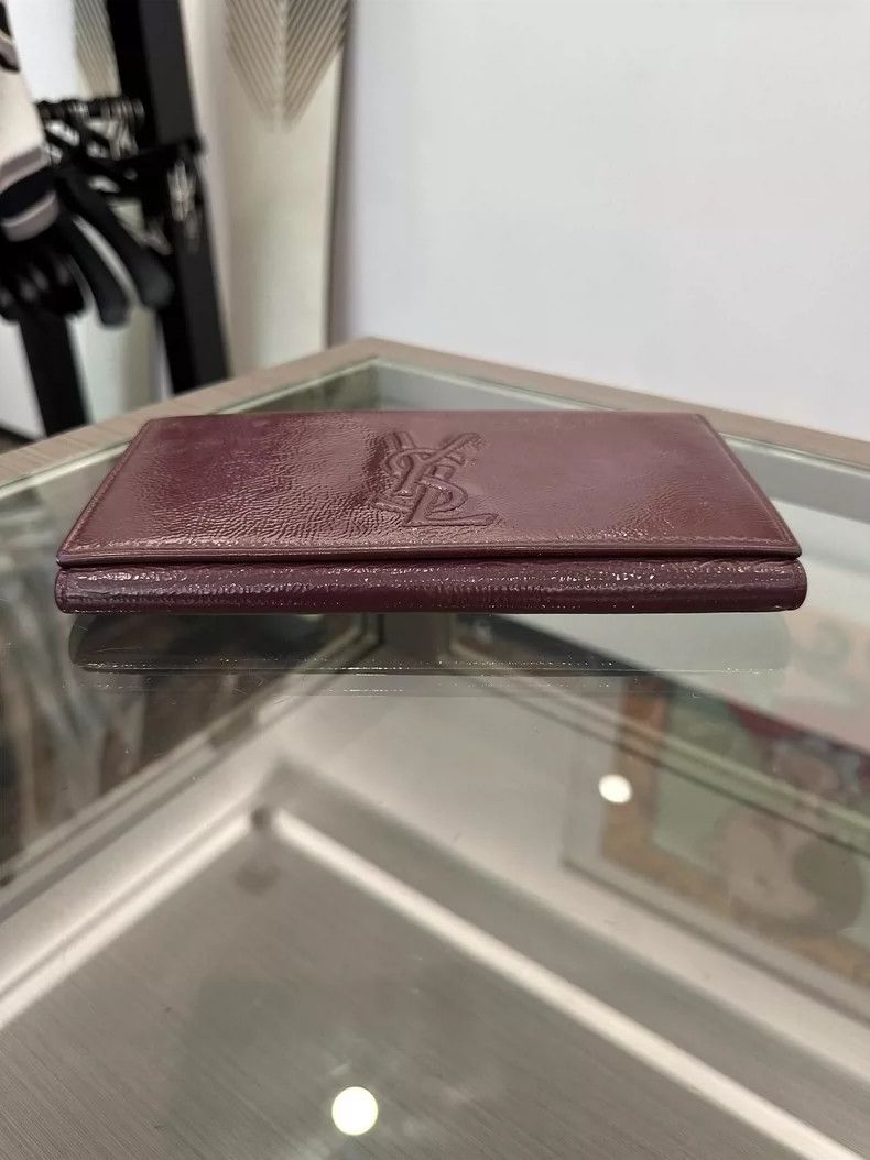 Yves Saint Laurent YSL Classic Burgundy Wallet with Logo Size ONE SIZE - 4 Thumbnail