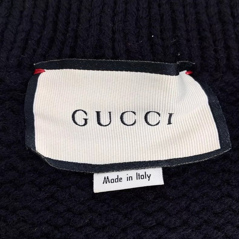 Gucci Gucci Black Striped Wool V-Neck Cardigan Size M / US 6-8 / IT 42-44 - 5 Thumbnail