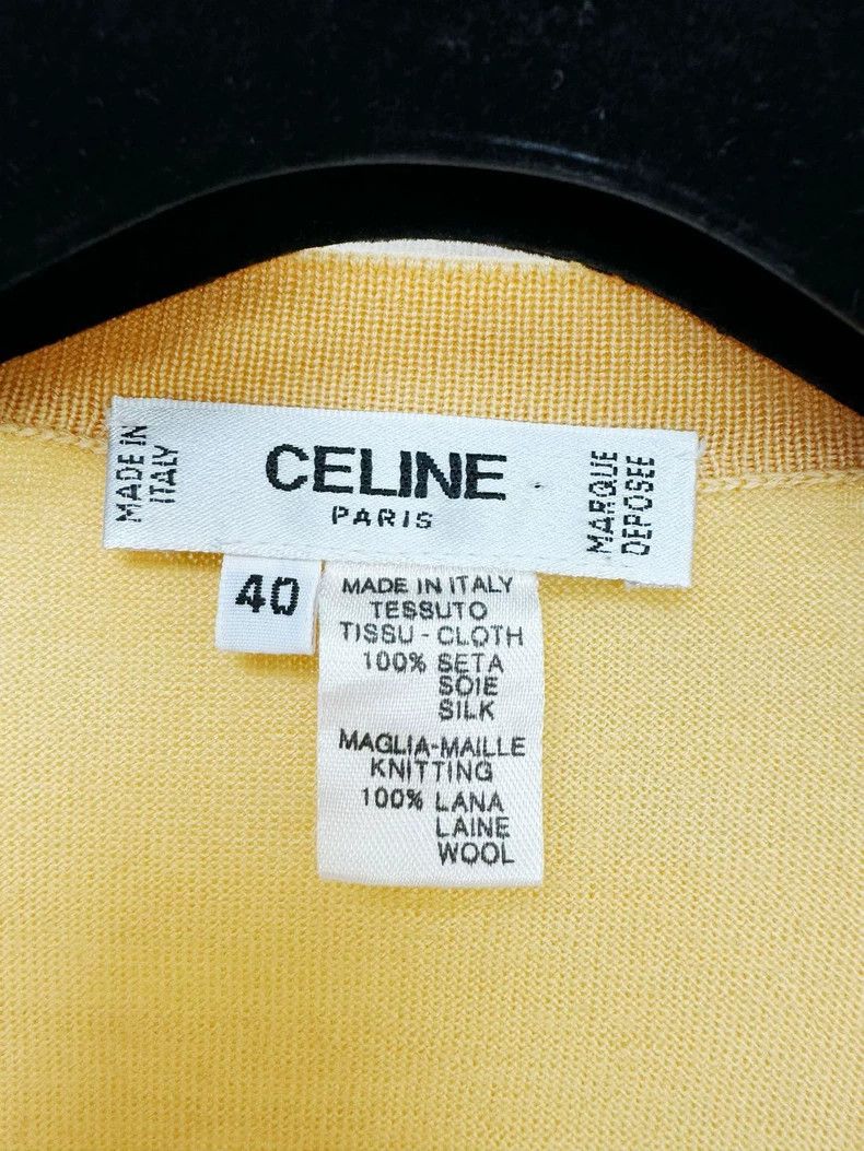 Celine Celine Wool Silk Cardigan with Unique Print Size L / US 10 / IT 46 - 2 Thumbnail