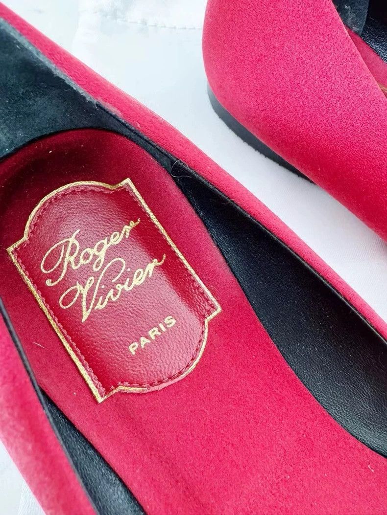 Roger Vivier Elegant Red Roger Vivier Pointed Flats Size US 7 / IT 37 - 3 Thumbnail