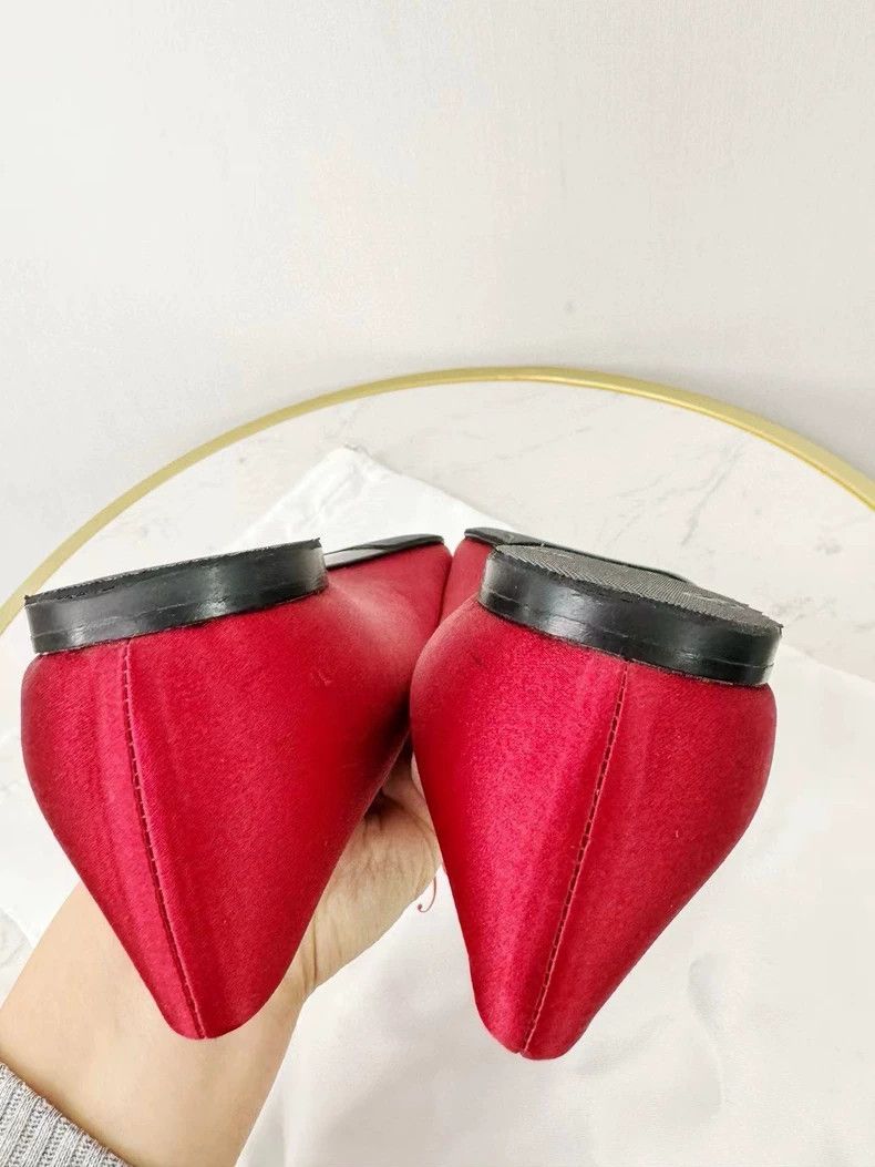 Roger Vivier Elegant Red Roger Vivier Pointed Flats Size US 7 / IT 37 - 6 Thumbnail