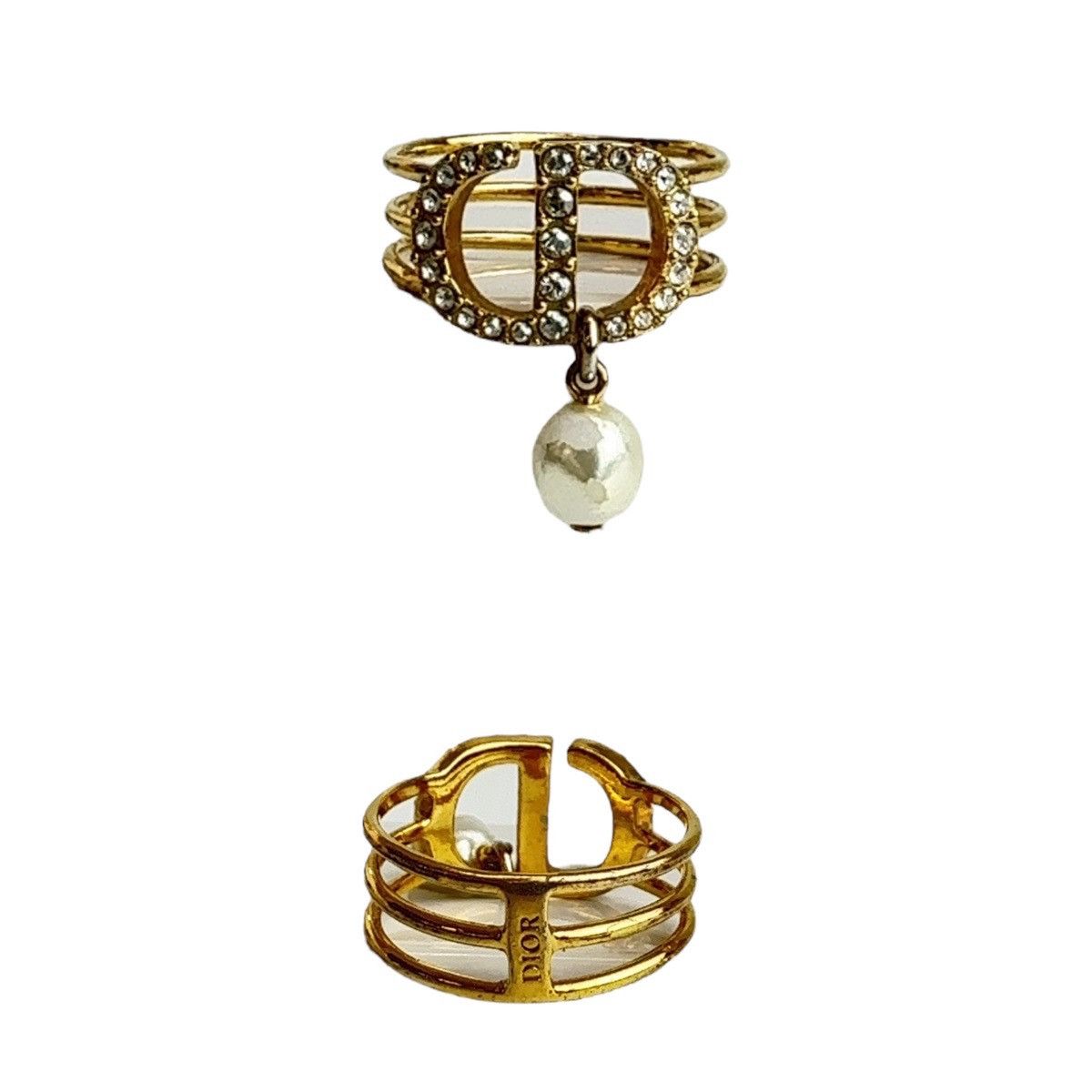 Dior Dior Dior Metal/Rhinestone Ring 405806 Metal Ring Size ONE SIZE - 5 Thumbnail