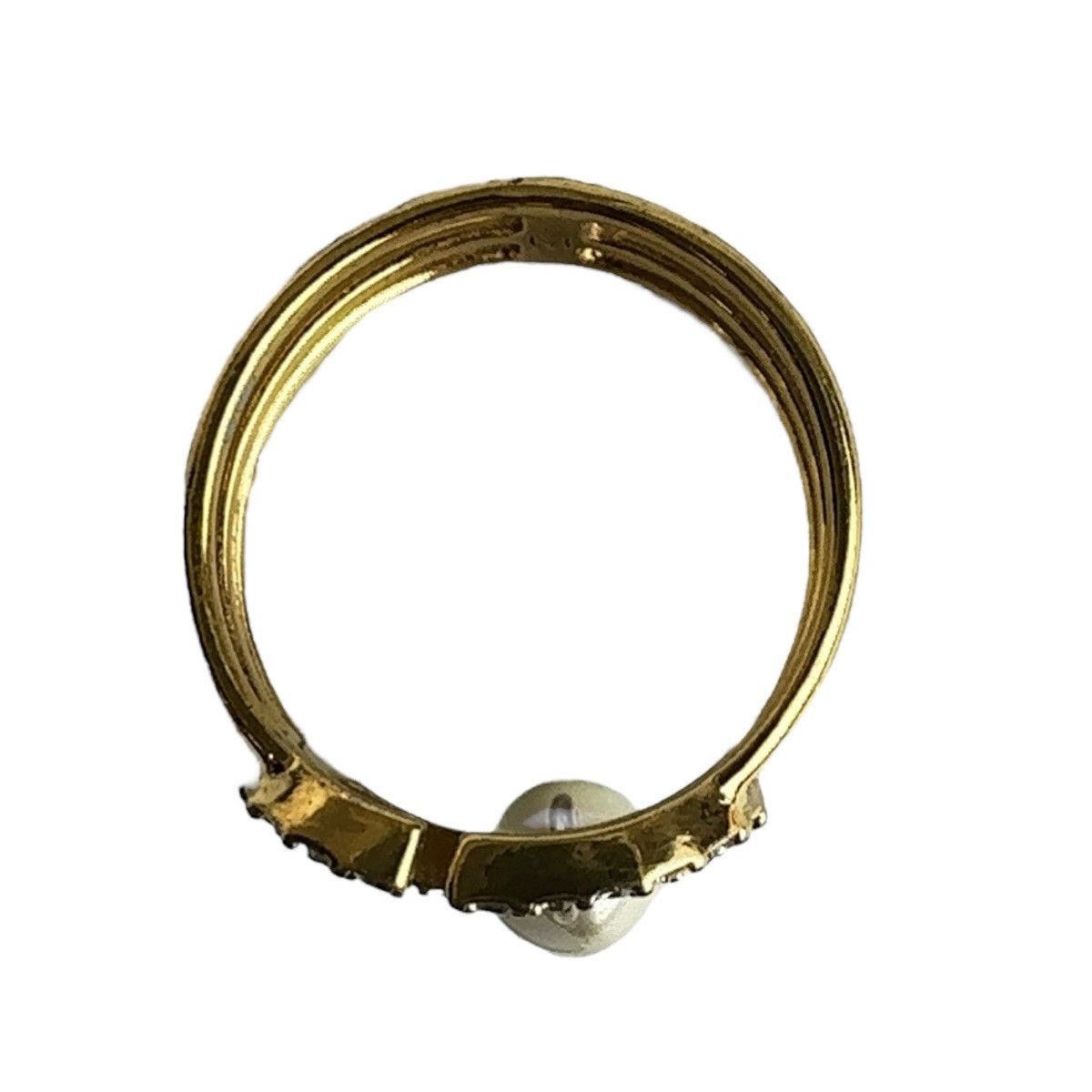 Dior Dior Dior Metal/Rhinestone Ring 405806 Metal Ring Size ONE SIZE - 3 Thumbnail