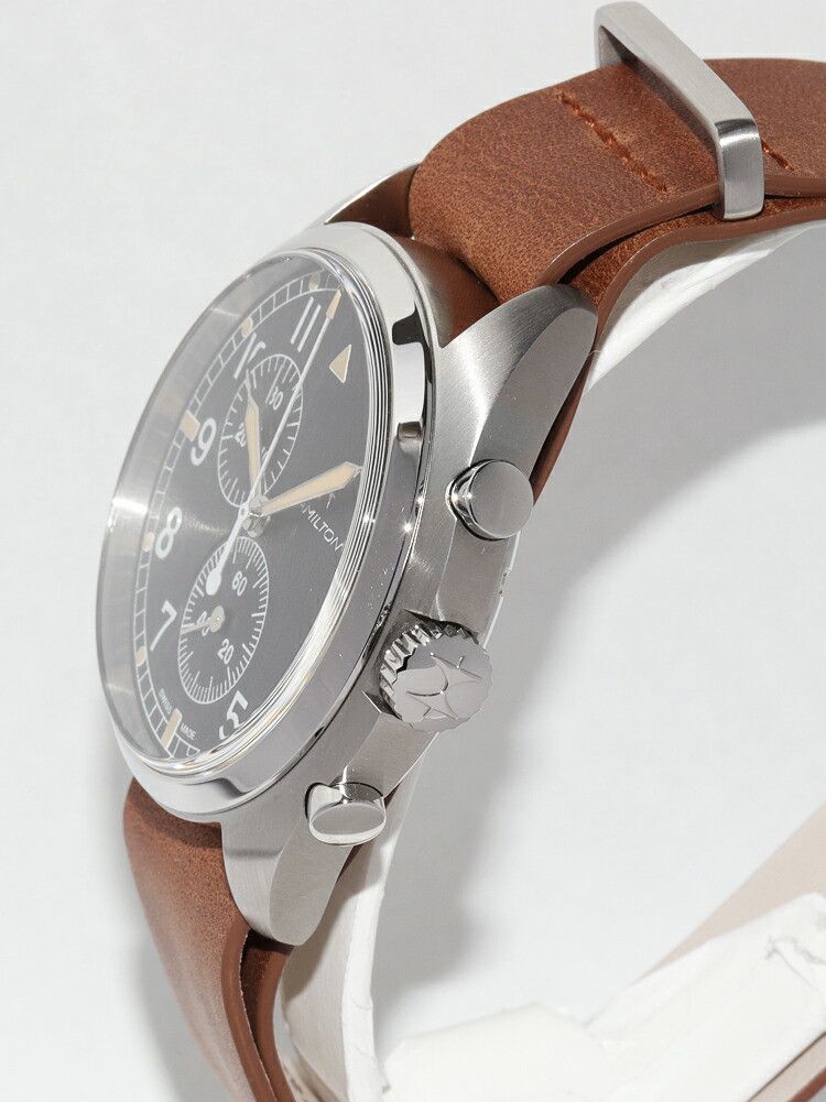 Hamilton Hamilton Hamilton Black Dial Khaki Aviation Chrono Pilot Pioneer Watch H765220 H76522531 Metal Quartz H765220 H76522531 Size ONE SIZE - 4 Thumbnail
