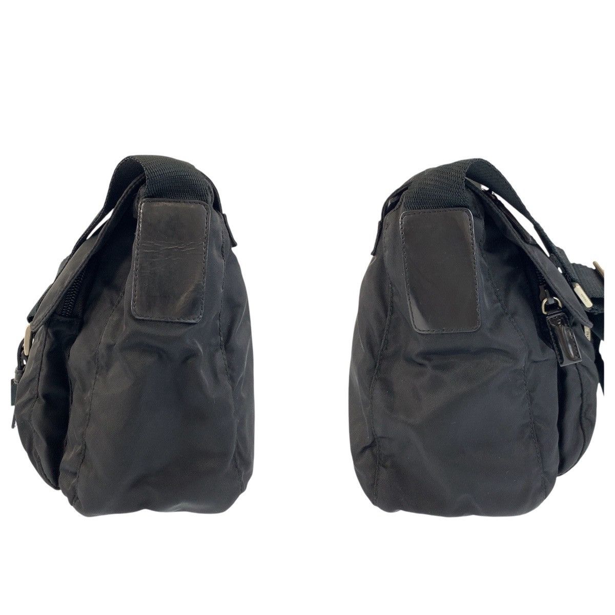 Prada Prada Prada Tessuto Triangle Logo Plate Nylon/Leather Shoulder Bag 502394 Leather Shoulder Bag DUTY FREE for USA Size ONE SIZE - 6 Thumbnail