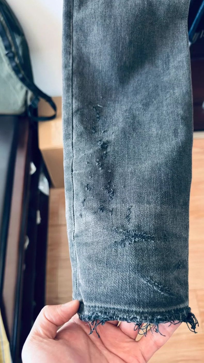 Balmain Balmain Men's Black Gray Distressed Jeans Size 30-dmc Size US 30 / EU 46 - 4 Thumbnail