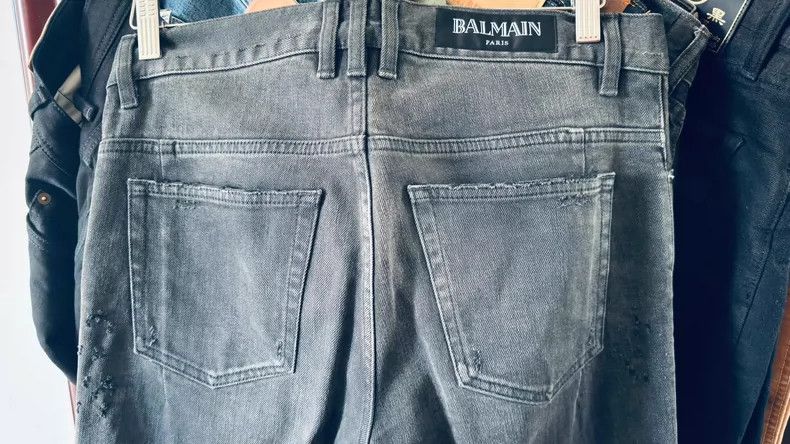 Balmain Balmain Men's Black Gray Distressed Jeans Size 30-dmc Size US 30 / EU 46 - 3 Thumbnail