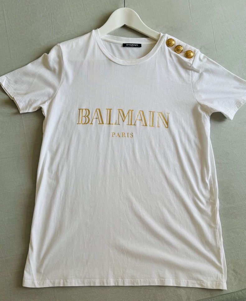 Balmain Classic Balmain White T-Shirt with Buttons-dmc Size US M / EU 48-50 / 2 - 6 Thumbnail