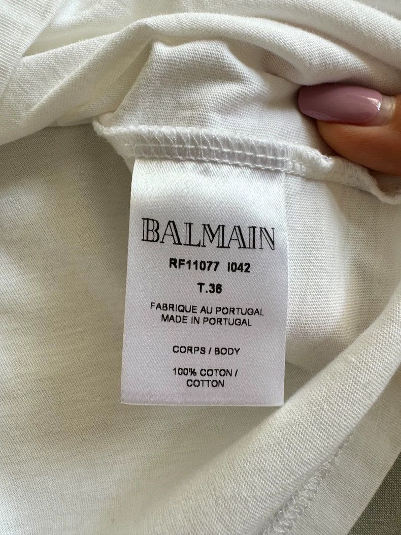 Balmain Classic Balmain White T-Shirt with Buttons-dmc Size US M / EU 48-50 / 2 - 7 Thumbnail
