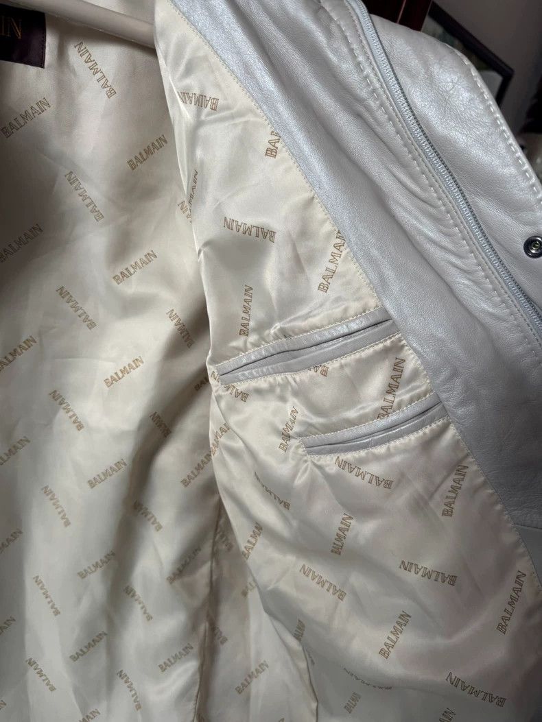 Balmain Vintage Balmain Leather Jacket with Silver Touch-dmc Size US XL / EU 56 / 4 - 7 Thumbnail