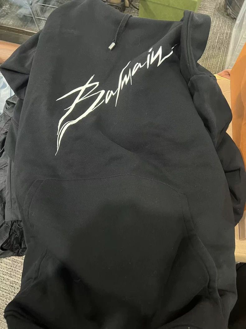 Balmain Balmain Logo Hooded Sweatshirt Size L-dmc Size US L / EU 52-54 / 3 - 8 Thumbnail