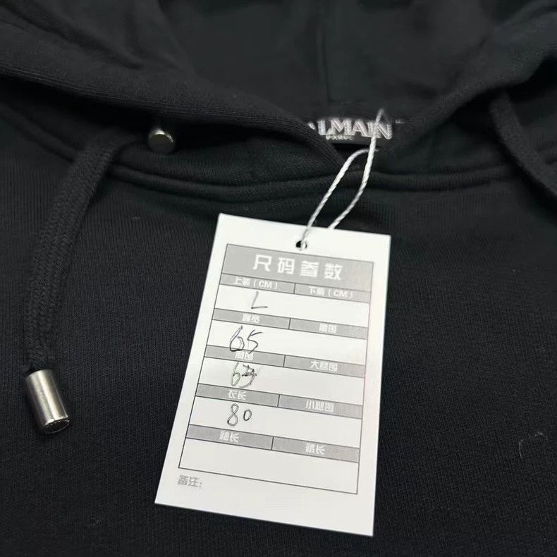 Balmain Balmain Logo Hooded Sweatshirt Size L-dmc Size US L / EU 52-54 / 3 - 7 Thumbnail
