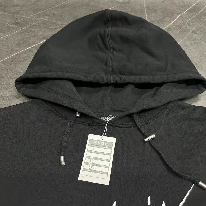 Balmain Balmain Logo Hooded Sweatshirt Size L-dmc Size US L / EU 52-54 / 3 - 3 Thumbnail