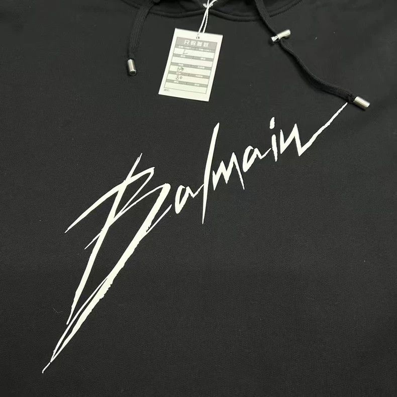 Balmain Balmain Logo Hooded Sweatshirt Size L-dmc Size US L / EU 52-54 / 3 - 5 Thumbnail
