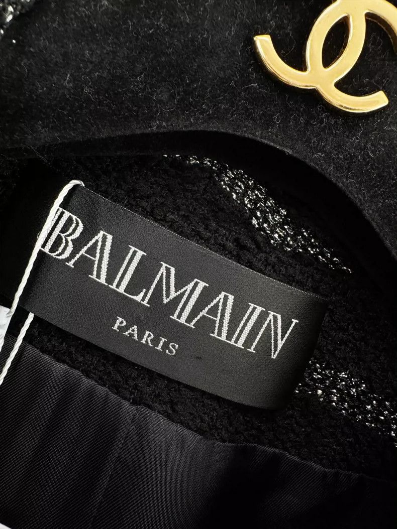 Balmain Balmain Striped Knit Jacket in Black-dmc Size US XS / EU 42 / 0 - 2 Thumbnail