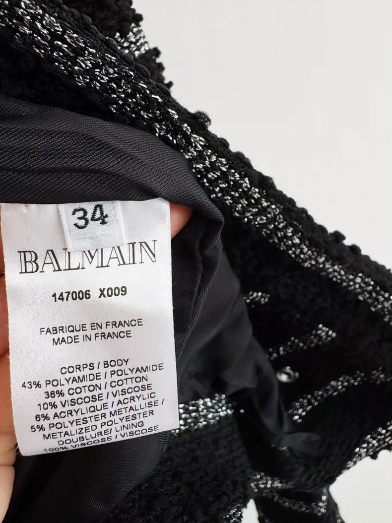 Balmain Balmain Striped Knit Jacket in Black-dmc Size US XS / EU 42 / 0 - 5 Thumbnail